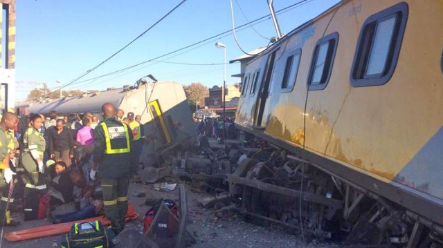 The train was travelling from Pretoria to Johannesburg. Pic: MedixGauteng