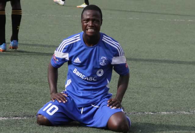 FEEL IT, IT HURTS . . . Dynamos talisman Ronald “Rooney” Chitiyo has the pain of yesterday’s Castle Lager Premiership heavy defeat at Rufaro written all over his face after the champions were humbled by Chicken Inn