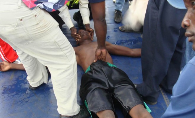 Robert Kachiza down and out