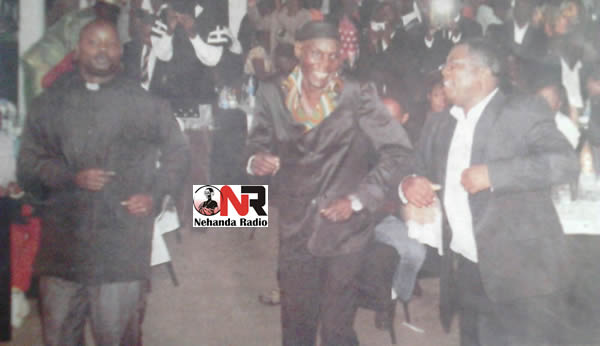 Fanuel Chiweshe is seen on the dance floor together with Oliver Mtukudzi and Reverend Aaron Makiwa