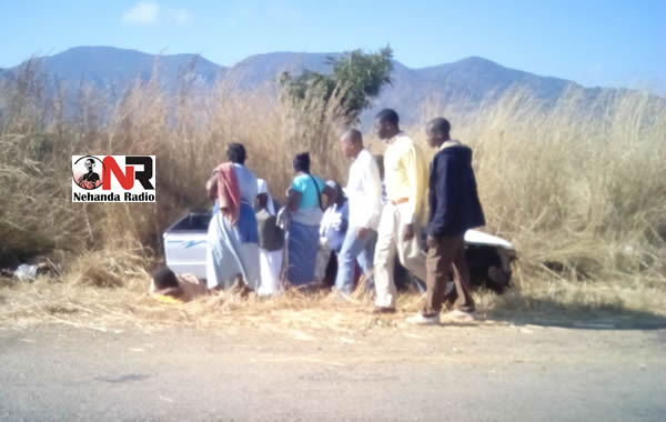 The injured being assisted before being taken to Glendale Clinic