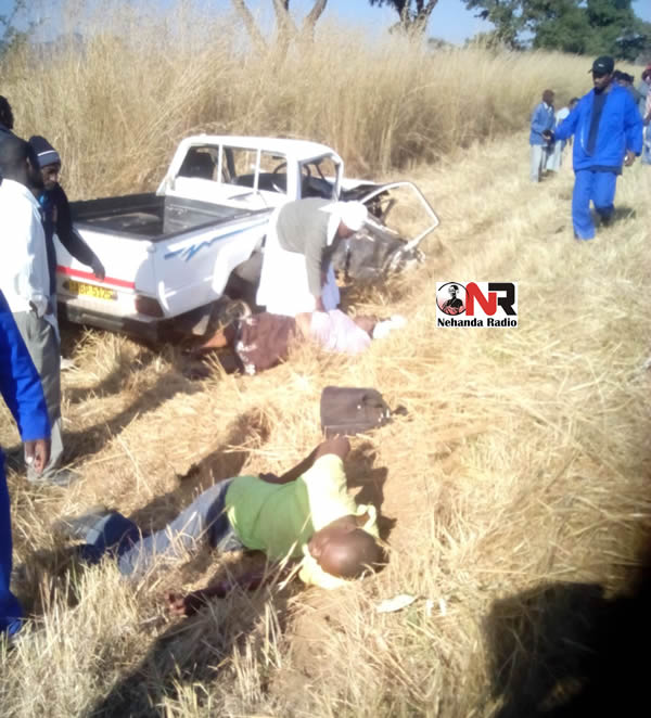 The injured being assisted before being taken to Glendale Clinic