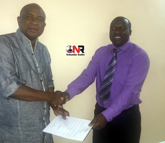 Philip Chiyangwa and OHDC chairman Mr Benny Tangai Matenga
