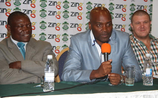 John Phiri and Twine Phiri seen here at a Caps United function