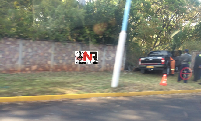 Motorist ploughs into State House