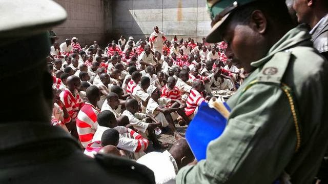 Zimbabwe Prison Service officers at work