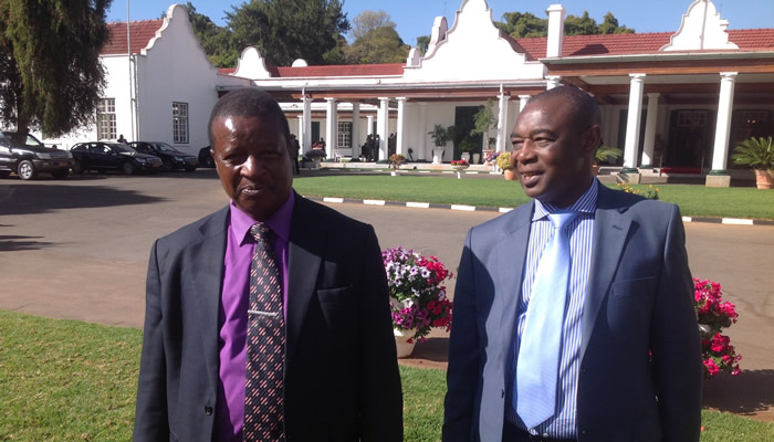 Transport and Infrastructural Development Deputy Minister Engineer Michael Madanha (right)