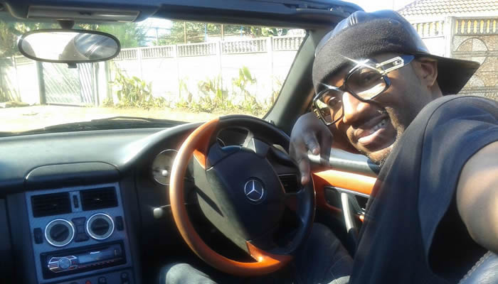Gospel rapper Mudiwa "Hood" Mutandwa seen here in his open top convertible Mercedes