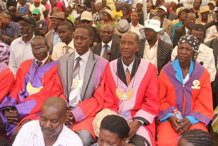 Chiefs from Mashonaland East were part of the crowd at a Zanu PF rally held at Murehwa growth point yesterday