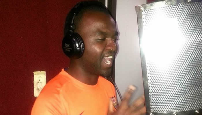 Patson Dzamara in the studio