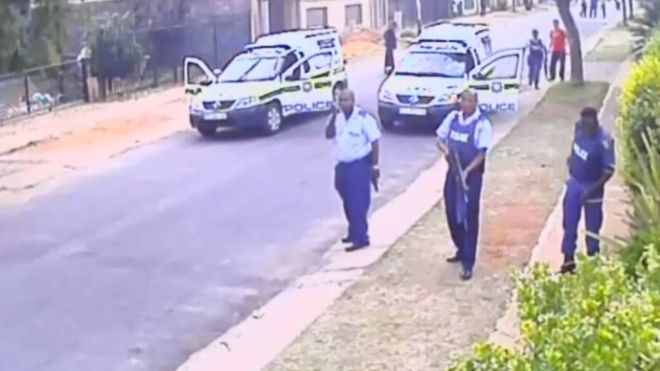 South Africa's Sunday Times newspaper published the footage