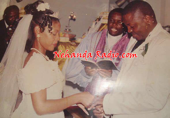 The late Learnmore Jongwe and his wife Rutendo on their wedding day