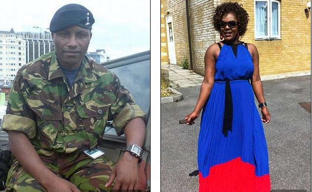 Army private Josphat Mutekedza, 35, knifed 37-year old Miriam Nyazema in the face, chest and back in a fit of rage when she arrived home with her new boyfriend, it was claimed