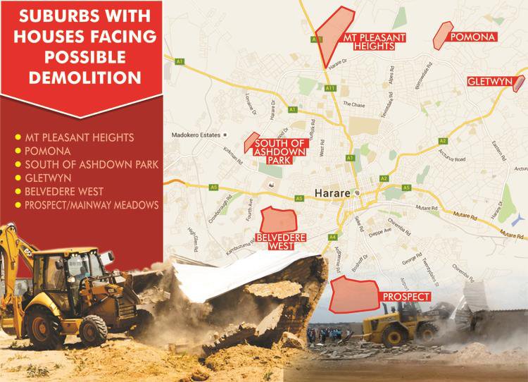 Thousands of property owners in some of Harare’s upmarket suburbs risk having their properties demolished for non-compliance with the city’s building by-laws after they erected buildings using unapproved plans.