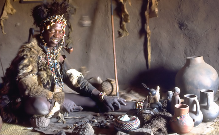 A traditional African healer is known as a Sangoma
