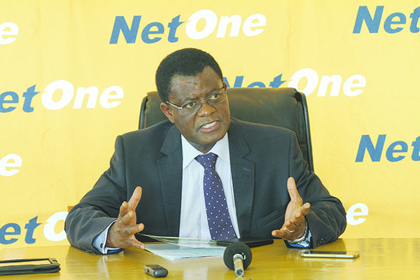 Net One managing director Reward Kangai speaking during the Easy Call Net One Cup press conference