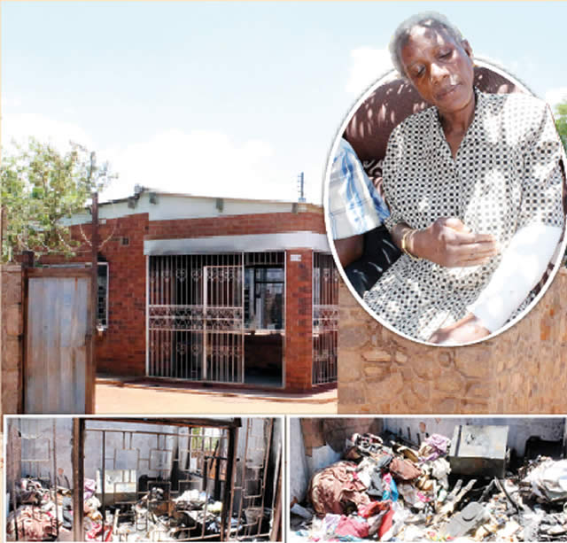 Sithabiso Bhebhe and the Nketa house that was gutted by fire