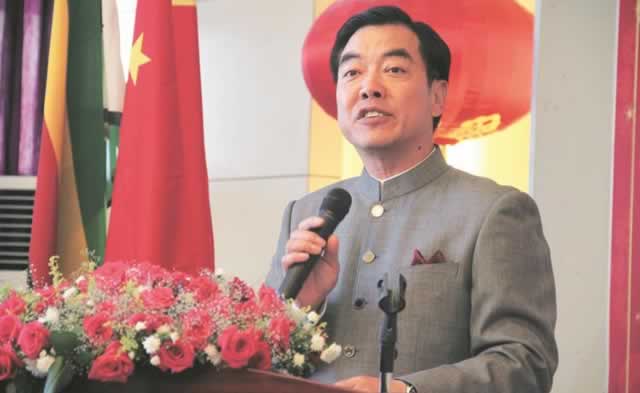 Chinese Ambassador to Zimbabwe Mr Huang Ping