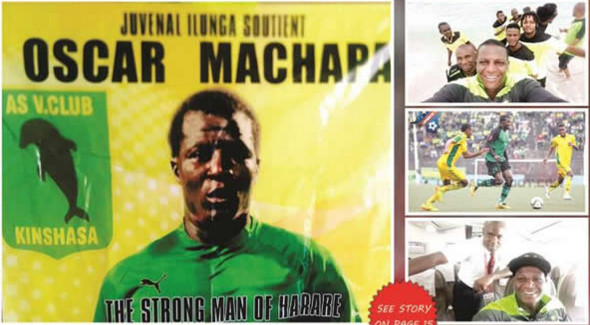 Zimbabwe international footballer Oscar Machapa has turned into a celebrity in the Democratic Republic of Congo
