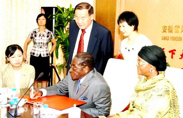 Mugabe signing off Zimbabwe diamonds to the Chinese