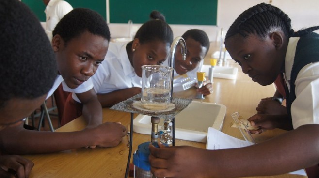 File picture of a science lab in a school