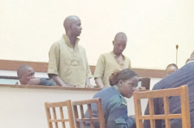 Esau Hondora and Proud Mhaka in court room