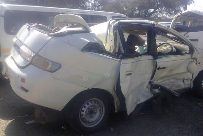 File picture of an accident damaged Toyota Gaia