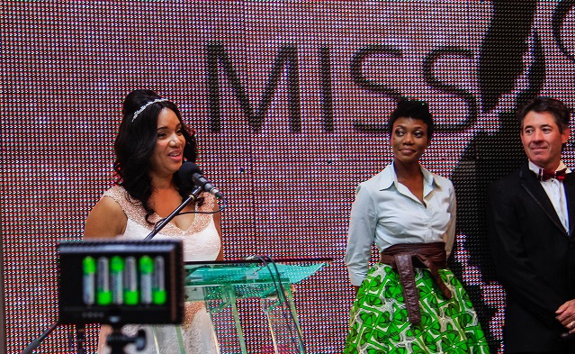 Miss Tourism Zimbabwe patron Barbara Mzembi with Patience Musa and Gary Thompson