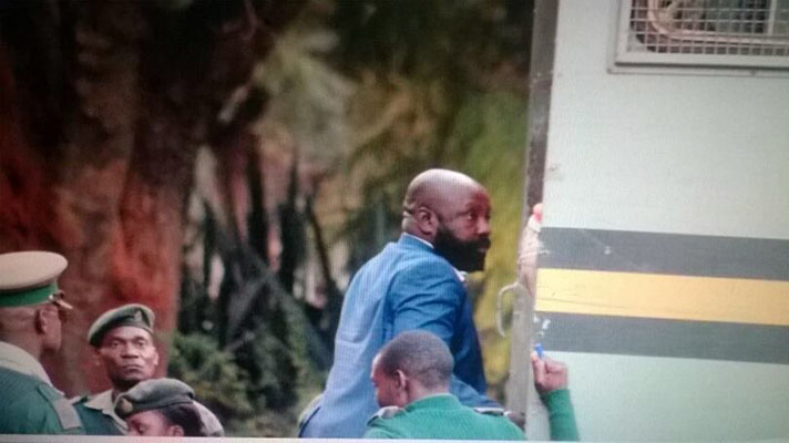 Zanu PF Bikita West MP Munyaradzi Kereke being taken to jail on Monday