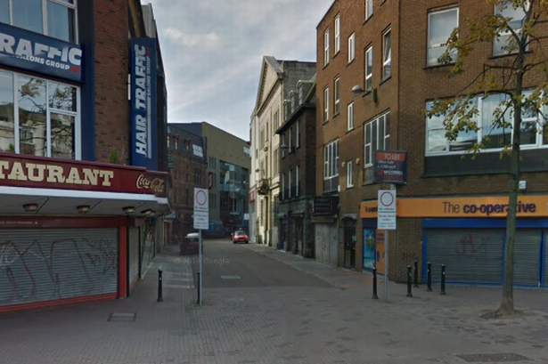 At one point there was said to be an interaction near Royal Avenue before she ran towards Rosemary Street (in picture)