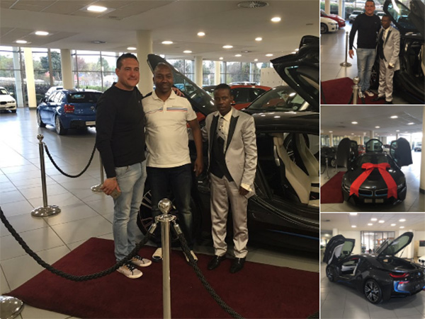 Cedar Isle Auto, situated in Fourways posted pictures of the proud pastor with his new wheels.