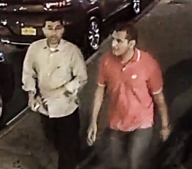 The FBI is interested in speaking to the two unidentified individuals and recovering the luggage