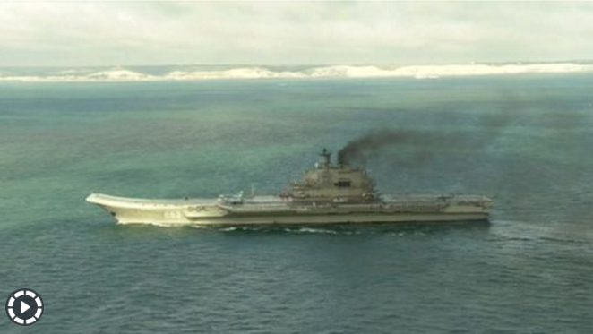 Russian warships pass White Cliffs of Dover