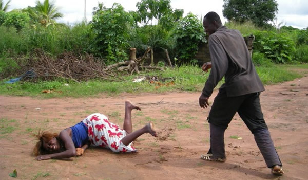 File picture depicting domestic violence