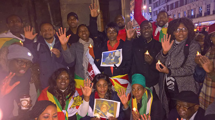 Zimbabwean activists hold Candlelit Vigil in London
