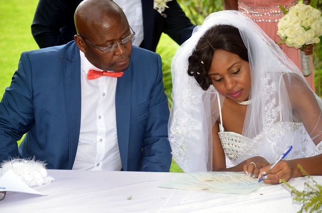 Cain Mathema and Diana Bathabetsoe Nare