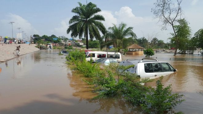 File picture of flooding in Kinshasa, December 2015