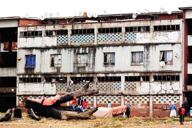 File picture of flats in Mbare, Harare