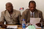 Bhasikiti chickens out of Mwenezi Kudakwashe Bhasikiti and Rugare Gumbo seen here at a ZimPF press conference in Harare