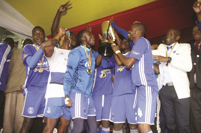 Dynamos players celebrate after winning the Independence Cup in Harare