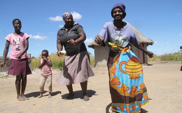 Mbuya Dembo dancing to Dembo’s “Musha Rudziiko” with her grandchildren