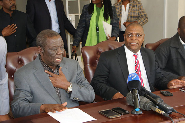 Morgan Tsvangirai and Welshman Ncube