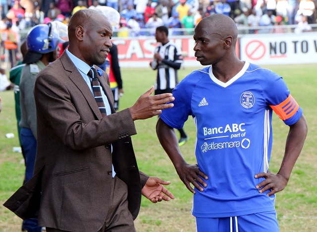 Lloyd Mutasa talks to his captain Ocean Mushure