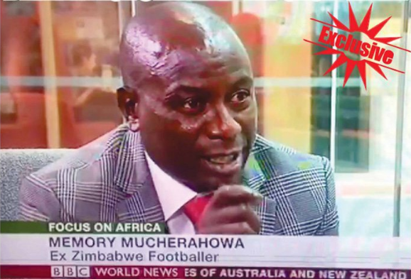 Former Dynamos captain Memory Mucherahowa during a BBC interview