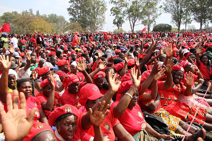 Part of the crowd that attended the Alliance rally in Harare