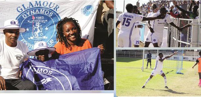 DEMOLITION KINGS. . . The Dynamos family enjoyed a great day at Barbourfields yesterday when the Glamour Boys hammered How Mine 6-0 in a Castle Lager Premiership match. – (Pictures by Paul Mundandi)