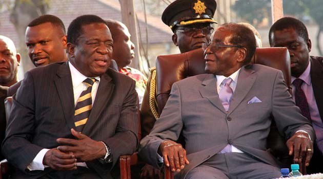 Vice President Emmerson Mnangagwa seen here with President Robert Mugabe