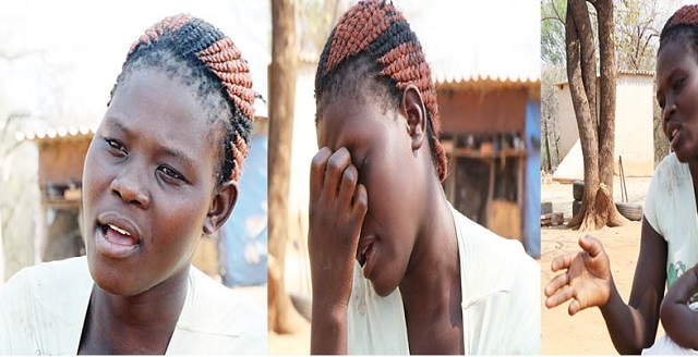 A tearful Ms Priviledge Dlomo relates the circumstances that led to her running away from the abusive husband