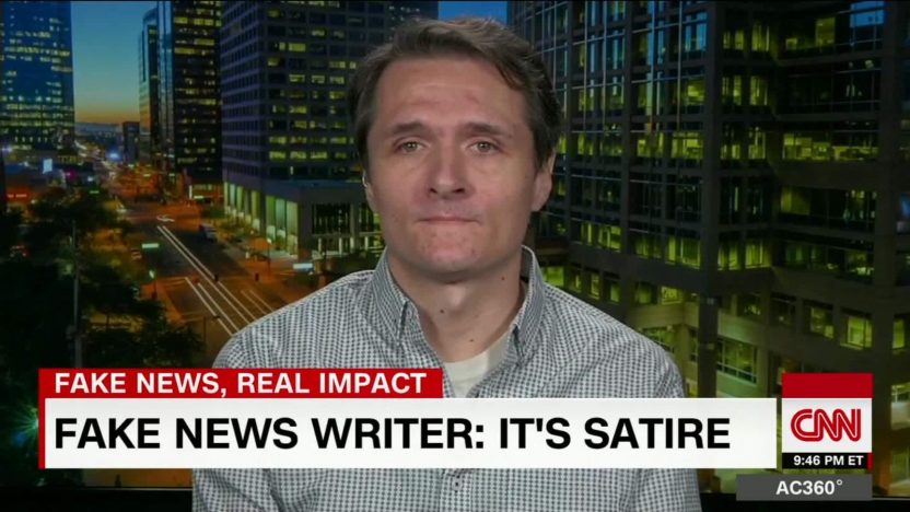 Speaking on CNN, Paul Horner defended his work as "political satire"
