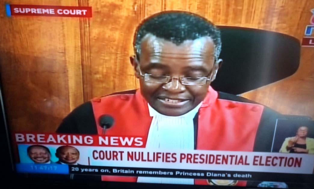 In a stunning setback for President Uhuru Kenyatta, Kenya’s Supreme Court on Friday annulled his Aug. 8 re-election victory citing irregularities and ordered a new vote within 60 days.
